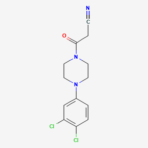 molecular formula C13H13Cl2N3O B2784075 3-[4-(3,4-Dichlorophenyl)piperazin-1-yl]-3-oxopropanenitrile CAS No. 350999-72-3