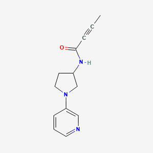 molecular formula C13H15N3O B2784076 N-(1-Pyridin-3-ylpyrrolidin-3-yl)but-2-ynamide CAS No. 2411292-56-1