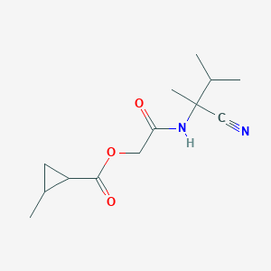 molecular formula C13H20N2O3 B2784077 [(1-Cyano-1,2-dimethylpropyl)carbamoyl]methyl 2-methylcyclopropane-1-carboxylate CAS No. 1005097-34-6