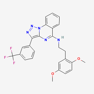 molecular formula C26H22F3N5O2 B2784079 N-[2-(2,5-二甲氧基苯基)乙基]-3-[3-(三氟甲基)苯基][1,2,3]三唑嘧啶-5-胺 CAS No. 872206-38-7