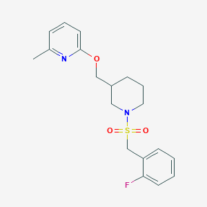 2-({1-[(2-Fluorophenyl)methanesulfonyl]piperidin-3-yl}methoxy)-6-methylpyridine