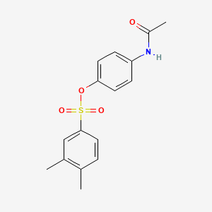 molecular formula C16H17NO4S B2784087 4-(Acetylamino)phenyl 3,4-dimethylbenzenesulfonate CAS No. 1018157-09-9
