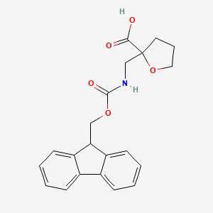 molecular formula C21H21NO5 B2784090 2-[(9H-Fluoren-9-ylmethoxycarbonylamino)methyl]oxolane-2-carboxylic acid CAS No. 2287311-12-8