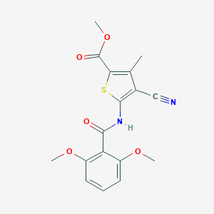 molecular formula C17H16N2O5S B278410 Methyl 4-cyano-5-[(2,6-dimethoxybenzoyl)amino]-3-methyl-2-thiophenecarboxylate 
