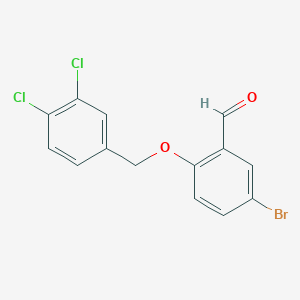 molecular formula C14H9BrCl2O2 B2784102 5-Bromo-2-[(3,4-dichlorobenzyl)oxy]benzaldehyde CAS No. 443125-98-2