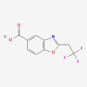 molecular formula C10H6F3NO3 B2784106 2-(2,2,2-Trifluoroethyl)-1,3-benzoxazole-5-carboxylic acid CAS No. 1500287-53-5