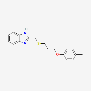 molecular formula C18H20N2OS B2784110 2-(((3-(p-tolyloxy)propyl)thio)methyl)-1H-benzo[d]imidazole CAS No. 867041-74-5