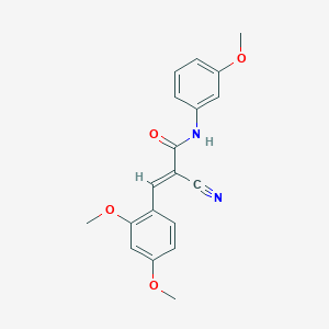 (2E)-2-cyano-3-(2,4-dimethoxyphenyl)-N-(3-methoxyphenyl)acrylamide