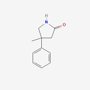 molecular formula C11H13NO B2784119 4-Methyl-4-phenylpyrrolidin-2-one CAS No. 74499-07-3