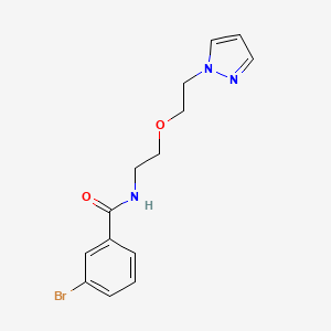 molecular formula C14H16BrN3O2 B2784122 3-溴-N-{2-[2-(1H-吡唑-1-基)乙氧基]乙基}苯甲酰胺 CAS No. 2097860-98-3