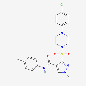 3-{[4-(4-chlorophenyl)piperazin-1-yl]sulfonyl}-1-methyl-N-(4-methylphenyl)-1H-pyrazole-4-carboxamide