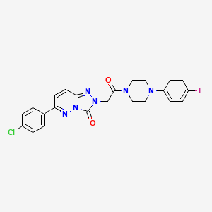 molecular formula C23H20ClFN6O2 B2784149 6-(4-chlorophenyl)-2-(2-(4-(4-fluorophenyl)piperazin-1-yl)-2-oxoethyl)-[1,2,4]triazolo[4,3-b]pyridazin-3(2H)-one CAS No. 1189698-88-1