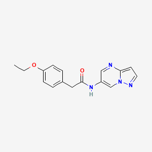 molecular formula C16H16N4O2 B2784155 2-(4-ethoxyphenyl)-N-(pyrazolo[1,5-a]pyrimidin-6-yl)acetamide CAS No. 2034480-80-1