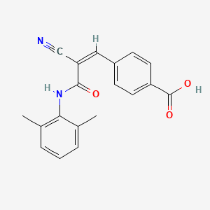 molecular formula C19H16N2O3 B2784160 4-[(Z)-2-Cyano-3-(2,6-dimethylanilino)-3-oxoprop-1-enyl]benzoic acid CAS No. 475249-37-7