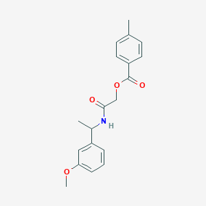 molecular formula C19H21NO4 B2784163 2-((1-(3-Methoxyphenyl)ethyl)amino)-2-oxoethyl 4-methylbenzoate CAS No. 1291855-87-2