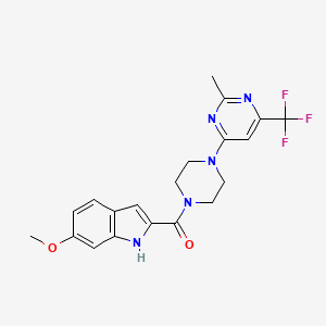 (6-methoxy-1H-indol-2-yl)(4-(2-methyl-6-(trifluoromethyl)pyrimidin-4-yl)piperazin-1-yl)methanone