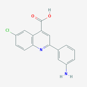 molecular formula C16H11ClN2O2 B2784180 2-(3-Aminophenyl)-6-chloroquinoline-4-carboxylic acid CAS No. 590359-91-4