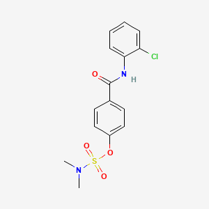 molecular formula C15H15ClN2O4S B2784184 4-[(2-chloroanilino)carbonyl]phenyl-N,N-dimethylsulfamate CAS No. 338396-22-8