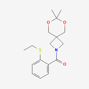 (7,7-Dimethyl-6,8-dioxa-2-azaspiro[3.5]nonan-2-yl)(2-(ethylthio)phenyl)methanone