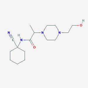 molecular formula C16H28N4O2 B2784195 N-(1-cyanocyclohexyl)-2-[4-(2-hydroxyethyl)piperazin-1-yl]propanamide CAS No. 1286111-73-6