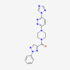 molecular formula C19H18N10O B2784203 (4-(6-(1H-1,2,4-triazol-1-yl)pyridazin-3-yl)piperazin-1-yl)(2-phenyl-2H-1,2,3-triazol-4-yl)methanone CAS No. 1797890-05-1