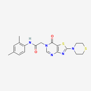 molecular formula C19H21N5O2S2 B2784204 N-(2,4-dimethylphenyl)-2-(7-oxo-2-thiomorpholinothiazolo[4,5-d]pyrimidin-6(7H)-yl)acetamide CAS No. 1223905-10-9