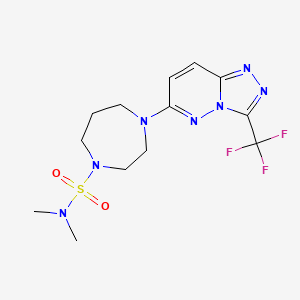 molecular formula C13H18F3N7O2S B2784207 N,N-Dimethyl-4-[3-(trifluoromethyl)-[1,2,4]triazolo[4,3-b]pyridazin-6-yl]-1,4-diazepane-1-sulfonamide CAS No. 2380088-42-4