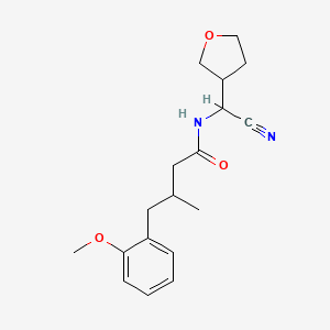 molecular formula C18H24N2O3 B2784209 N-[Cyano(oxolan-3-YL)methyl]-4-(2-methoxyphenyl)-3-methylbutanamide CAS No. 1436242-03-3