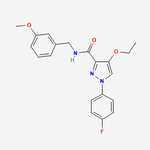 molecular formula C20H20FN3O3 B2784221 4-ethoxy-1-(4-fluorophenyl)-N-(3-methoxybenzyl)-1H-pyrazole-3-carboxamide CAS No. 1208777-40-5