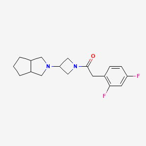 molecular formula C18H22F2N2O B2784222 1-[3-(3,3a,4,5,6,6a-Hexahydro-1H-cyclopenta[c]pyrrol-2-yl)azetidin-1-yl]-2-(2,4-difluorophenyl)ethanone CAS No. 2415542-86-6