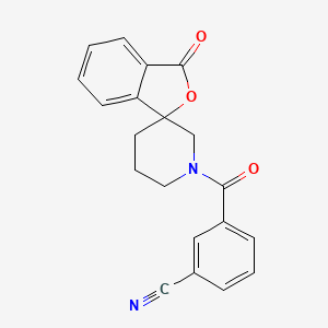 molecular formula C20H16N2O3 B2784227 3-(3-oxo-3H-spiro[isobenzofuran-1,3'-piperidin]-1'-ylcarbonyl)benzonitrile CAS No. 1797890-62-0