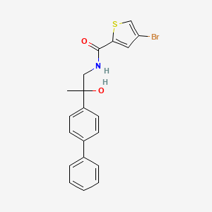 molecular formula C20H18BrNO2S B2784231 N-(2-([1,1'-biphenyl]-4-yl)-2-hydroxypropyl)-4-bromothiophene-2-carboxamide CAS No. 1798459-14-9