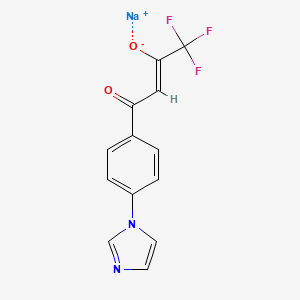 molecular formula C13H8F3N2NaO2 B2784233 Sodium (Z)-4-(4-(1H-imidazol-1-yl)phenyl)-1,1,1-trifluoro-4-oxobut-2-en-2-olate CAS No. 1147383-19-4