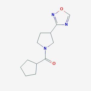 molecular formula C12H17N3O2 B2784241 (3-(1,2,4-噁二唑-3-基)吡咯烷-1-基)(环戊基)甲酮 CAS No. 2034551-08-9