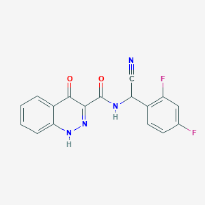 molecular formula C17H10F2N4O2 B2784243 N-[cyano(2,4-difluorophenyl)methyl]-4-oxo-1,4-dihydrocinnoline-3-carboxamide CAS No. 1375953-29-9