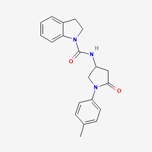 N-(5-oxo-1-(p-tolyl)pyrrolidin-3-yl)indoline-1-carboxamide