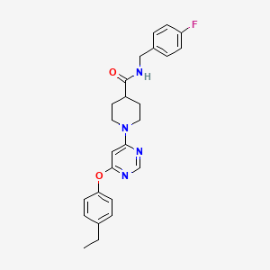 molecular formula C25H27FN4O2 B2784249 1-[6-(4-ethylphenoxy)pyrimidin-4-yl]-N-(4-fluorobenzyl)piperidine-4-carboxamide CAS No. 1251688-12-6