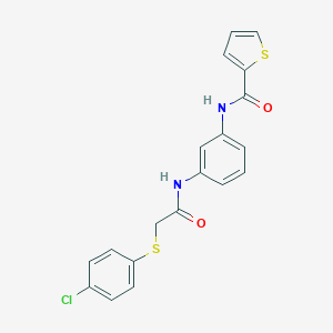 N-[3-({[(4-chlorophenyl)sulfanyl]acetyl}amino)phenyl]thiophene-2-carboxamide