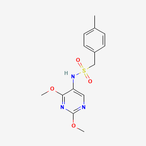 molecular formula C14H17N3O4S B2784258 N-(2,4-dimethoxypyrimidin-5-yl)-1-(p-tolyl)methanesulfonamide CAS No. 2176152-50-2