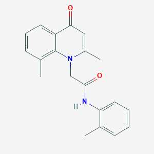 molecular formula C20H20N2O2 B2784259 2-(2,8-二甲基-4-氧喹啉-1(4H)-基)-N-(邻甲苯基)乙酰胺 CAS No. 383902-47-4