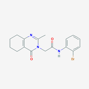 molecular formula C17H18BrN3O2 B2784263 N-(2-bromophenyl)-2-(2-methyl-4-oxo-5,6,7,8-tetrahydroquinazolin-3(4H)-yl)acetamide CAS No. 1251678-52-0