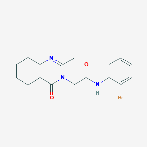 molecular formula C17H18BrN3O2 B2784263 N-(2-溴苯基)-2-(2-甲基-4-氧-5,6,7,8-四氢喹唑啉-3(4H)-基)乙酰胺 CAS No. 1251678-52-0