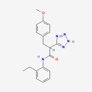 molecular formula C19H21N5O2 B2784287 N-(2-ethylphenyl)-3-(4-methoxyphenyl)-2-(2H-tetrazol-5-yl)propanamide CAS No. 483993-09-5