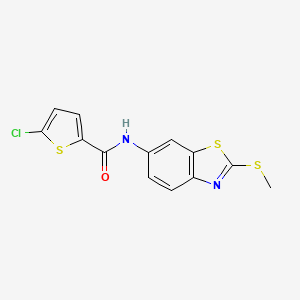 molecular formula C13H9ClN2OS3 B2784288 5-chloro-N-(2-(methylthio)benzo[d]thiazol-6-yl)thiophene-2-carboxamide CAS No. 325987-06-2