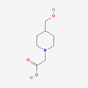 molecular formula C8H15NO3 B2784291 2-[4-(Hydroxymethyl)piperidin-1-yl]acetic acid CAS No. 303121-12-2