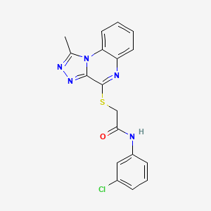 molecular formula C18H14ClN5OS B2784294 N-(3-chlorophenyl)-2-[(1-methyl[1,2,4]triazolo[4,3-a]quinoxalin-4-yl)thio]acetamide CAS No. 1357740-25-0