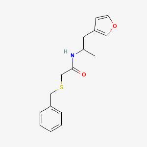 2-(benzylthio)-N-(1-(furan-3-yl)propan-2-yl)acetamide