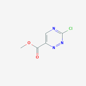 molecular formula C5H4ClN3O2 B2784300 甲酸甲酯3-氯-1,2,4-三嗪-6-羧酸酯 CAS No. 1823921-48-7