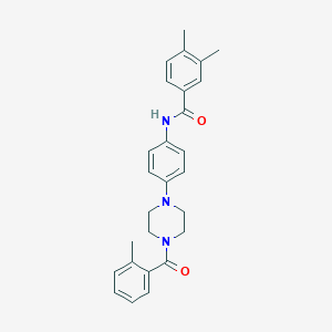 3,4-dimethyl-N-{4-[4-(2-methylbenzoyl)-1-piperazinyl]phenyl}benzamide