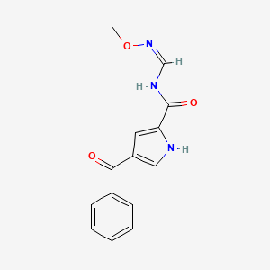 molecular formula C14H13N3O3 B2784311 4-苯甲酰-N-[(1Z)-(甲氧亚亚甲基)甲基]-1H-吡咯-2-甲酰胺 CAS No. 338977-04-1